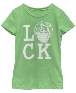 Big Girls Marvel Hulk Luck Short Sleeve T-shirt