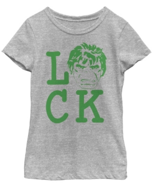 Big Girls Marvel Hulk Luck Short Sleeve T-shirt