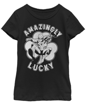 Big Girls Marvel Lucky Spidey Short Sleeve T-shirt