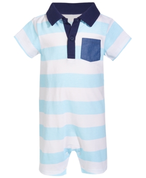 First Impressions Baby Boys Striped Polo Cotton Sunsuit Created for Macy's