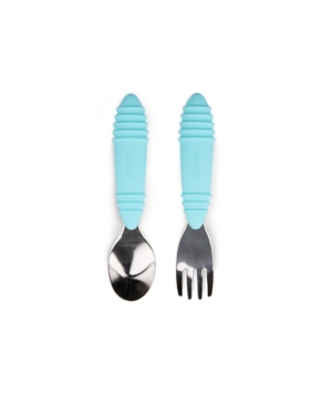 Bumkins Toddler Spoon And Fork In Blue