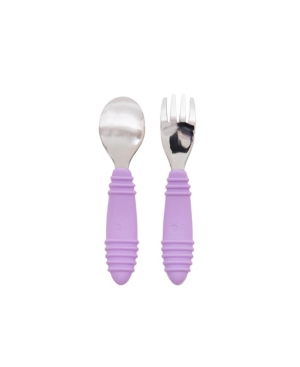 Bumkins Toddler Spoon And Fork In Lavender