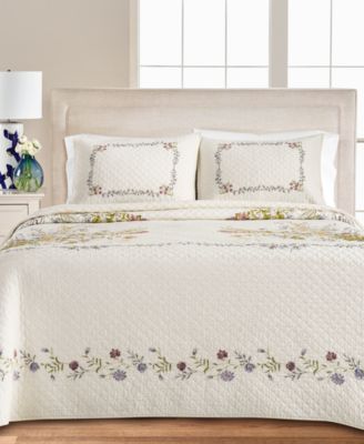 Martha Stewart Collection - Floral Bouquet Queen Bedspread, Created for Macy's