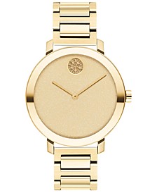 Women's Swiss Bold Evolution Gold Ion-Plated Bracelet Watch 34mm