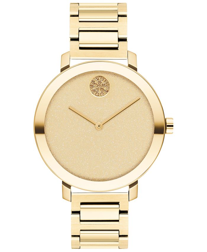Movado - Women's Swiss Bold Evolution Gold Ion-Plated Bracelet Watch 34mm