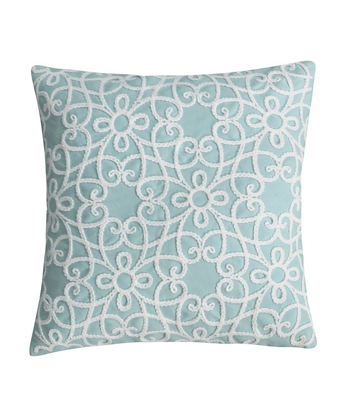 Levtex Home Veronique Embroidered Chenille Decorative Pillow, 18" x 18" & Reviews Decorative