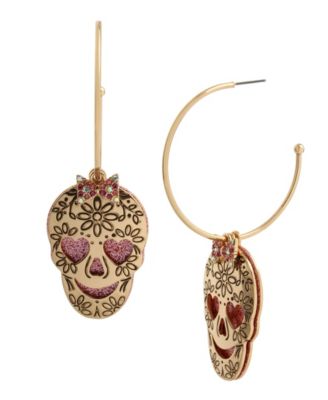 betsey johnson skull earrings