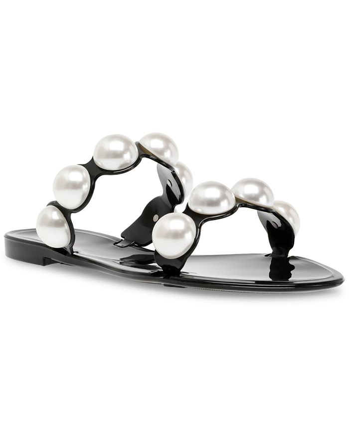 Steve Madden Women's Treats Embellished Jelly Slide Sandals 