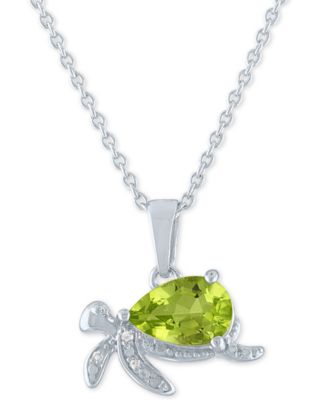 peridot turtle necklace