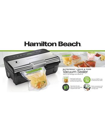 Hamilton Beach NutriFresh Vacuum Sealer for Liquid & Dry Food - Macy's