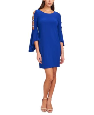 Msk long sleeve embellished sheath dress hotsell