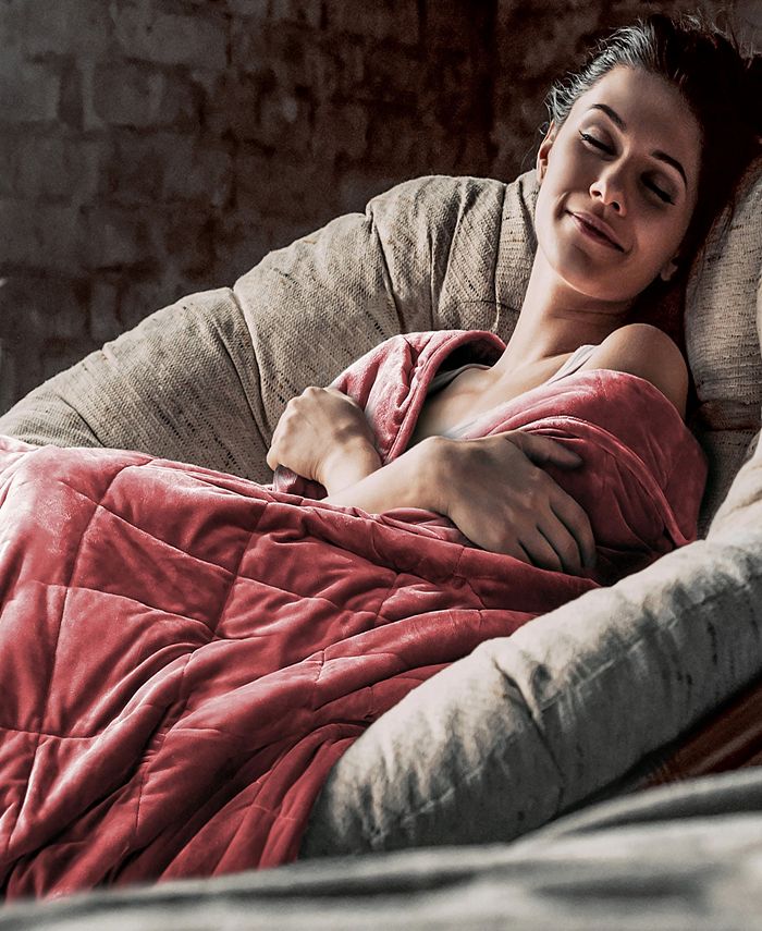 Sedona House Silky Velvet Weighted Adults Blanket 15 lb, 60" x 80