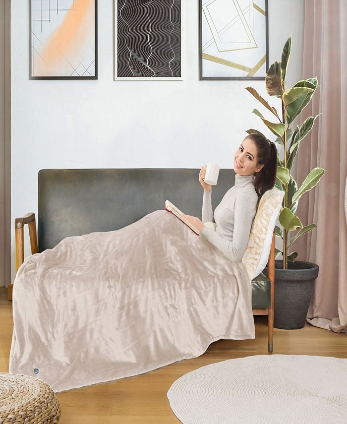 Westinghouse Heated Throw Velour with Sherpa Reverse, 50" x 60