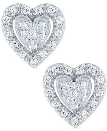 Macy's heart top shaped earrings