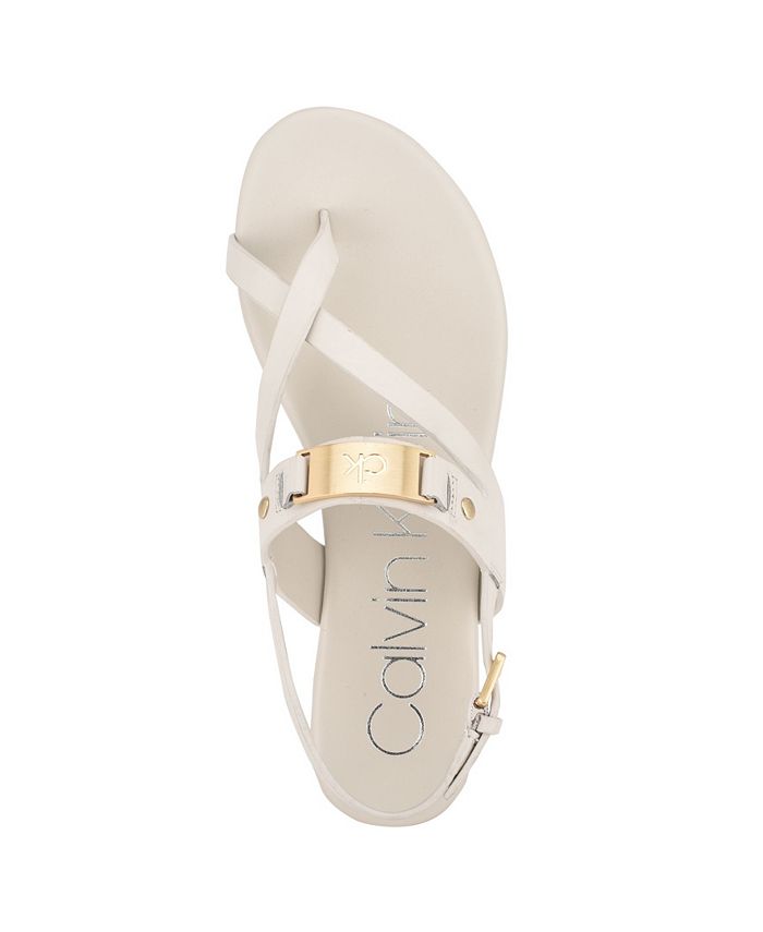 calvin klein flat sandals women's