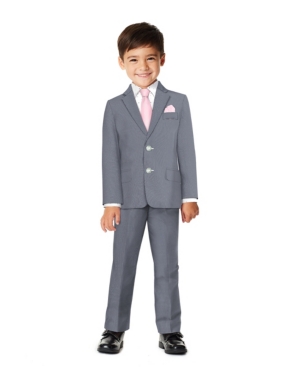 Little Boys Bold Dobby Suit 4-piece Set