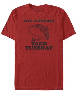 Fifth Sun Men's Taco Tuesday Short Sleeve Crew T-shirt In Red