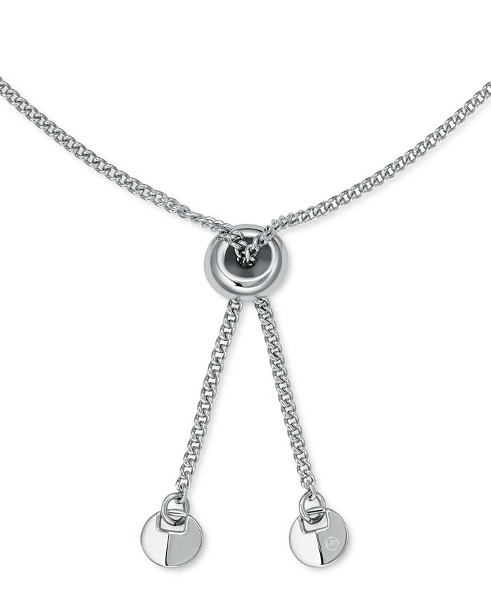 Michael Kors Sterling Silver Pavé Bolo Bracelet & Reviews - Bracelets -  Jewelry & Watches - Macy's