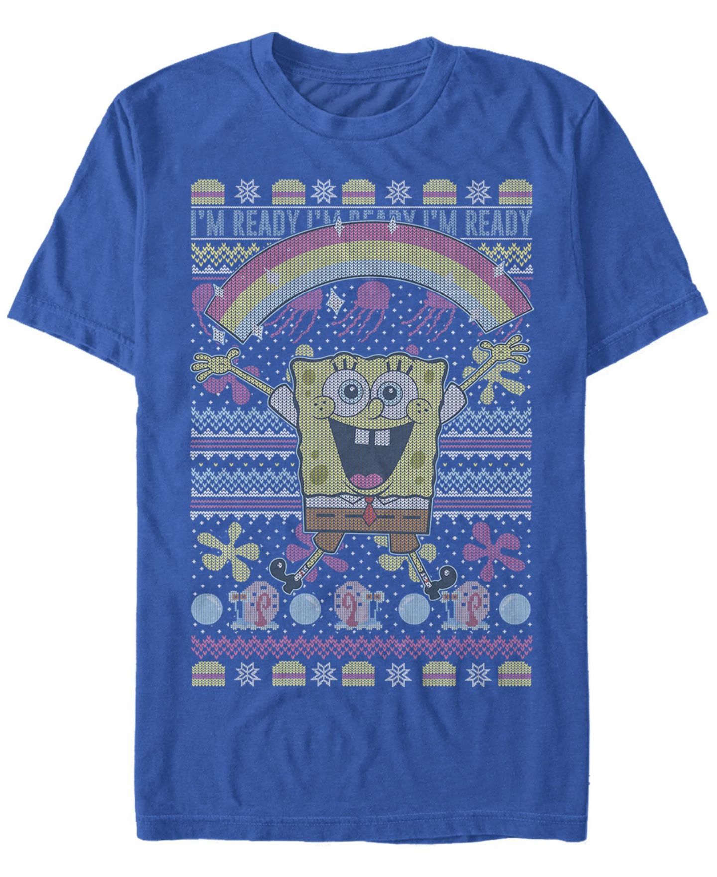 Мужской свитер Fifth Sun SquarePants Sweater Short Sleeve Crew T-shirt, цвет: Королевский синий — фото 1