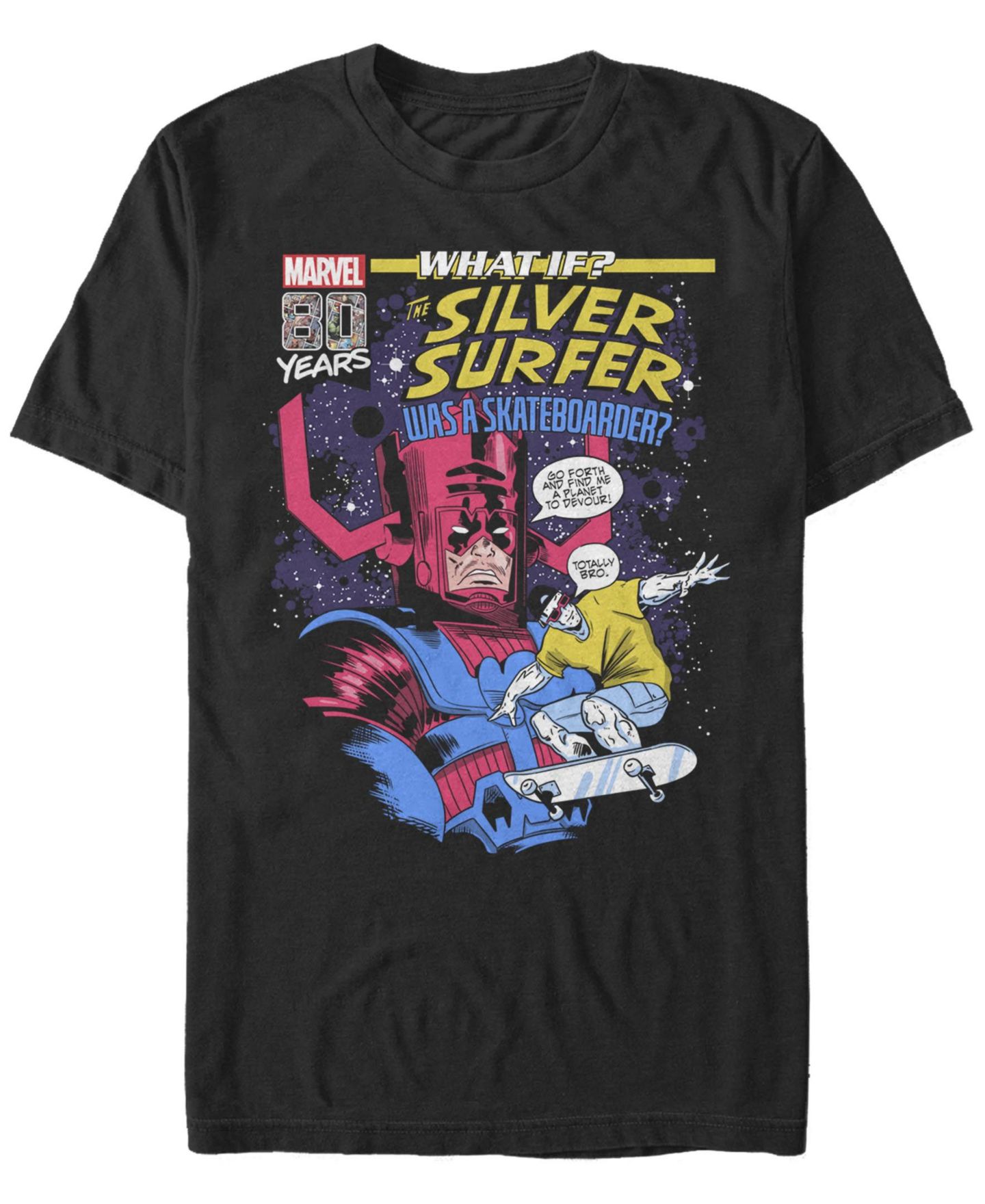 Мужская футболка Fifth Sun Silver Surfer Skate Short Sleeve Crew, цвет: Чёрный — фото 1