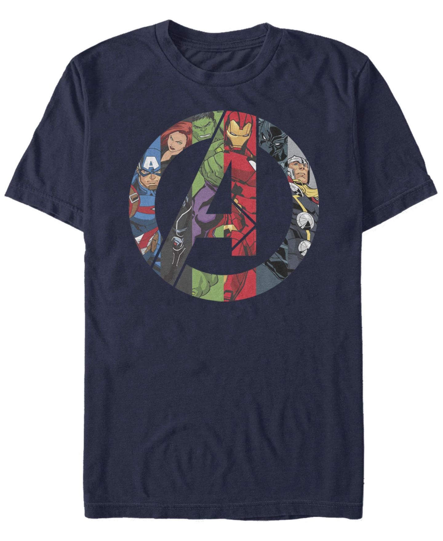 Мужская футболка Fifth Sun Avengers Heroes Icon Short Sleeve Crew, цвет: Тёмно-синий — фото 1