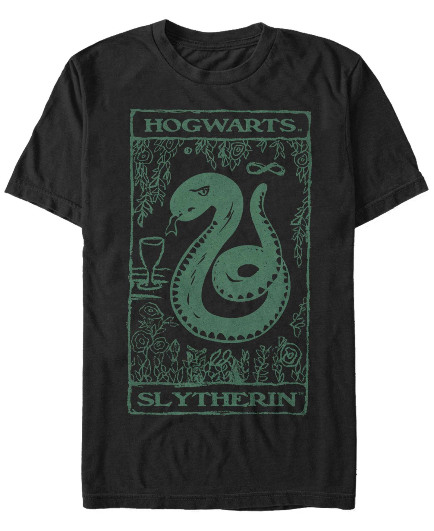 Мужская футболка Fifth Sun Slytherin Tarot Short Sleeve Crew, цвет: Чёрный — фото 1