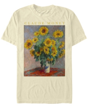 Shop Fifth Sun Men's Monet Sunflowers Short Sleeve Crew T-shirt In Natural