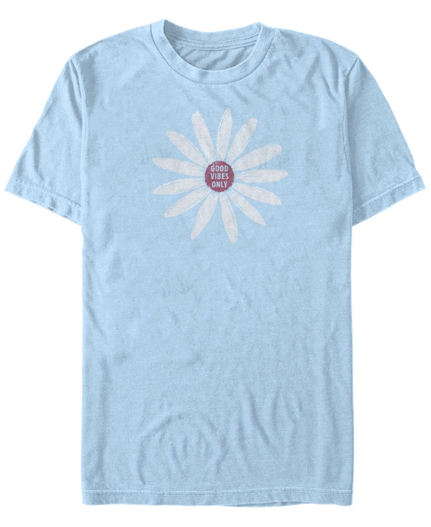 Men's Simple Daisy Short Sleeve Crew T-shirt