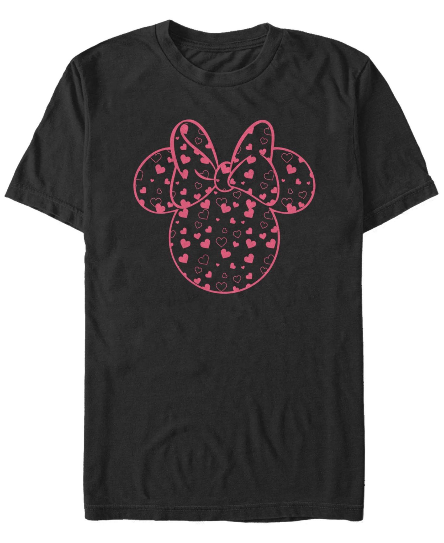 Мужская футболка Fifth Sun Minnie Hearts Fill Short Sleeve Crew, цвет: Чёрный — фото 1