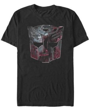 Fifth Sun Men's Autobot Face Badge Short Sleeve Crew T-shirt In Black