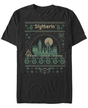 Fifth Sun Men's Slytherin Sweater Short Sleeve Crew T-shirt In Black