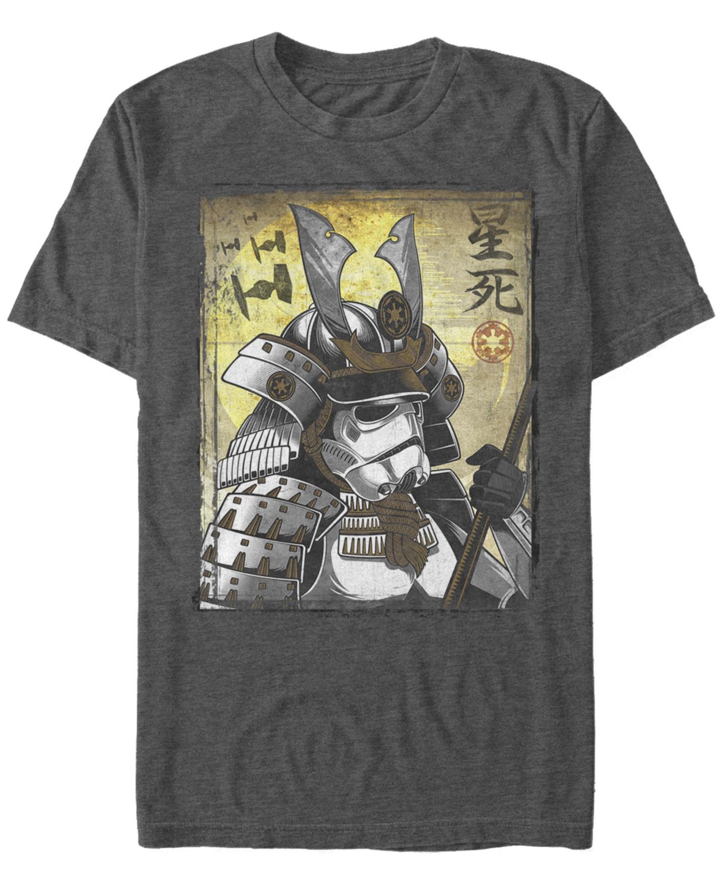Мужская футболка Fifth Sun Samurai Trooper Short Sleeve Crew, цвет: Угольный меланжевый — фото 1