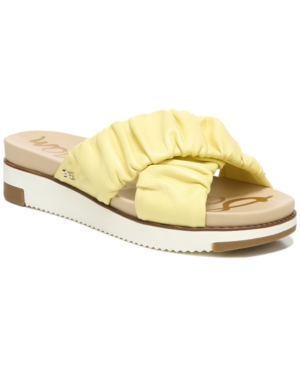 Sam Edelman Women's Aida Crisscross Ruched Footbed Sandals Women's Shoes