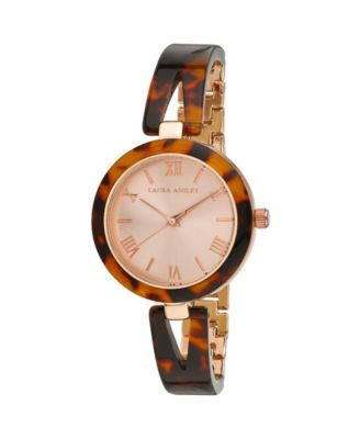 Women's Resin Two-Tone Alloy Half Bangle Watch 36mm