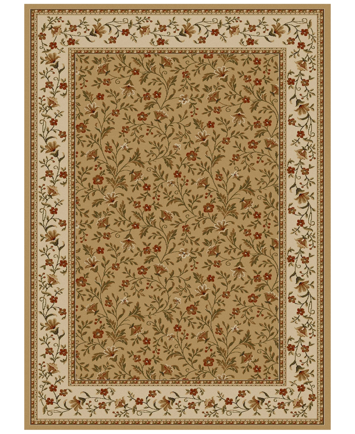 Km Home Area Rug Set, Roma Collection 3 Piece Set Floral
