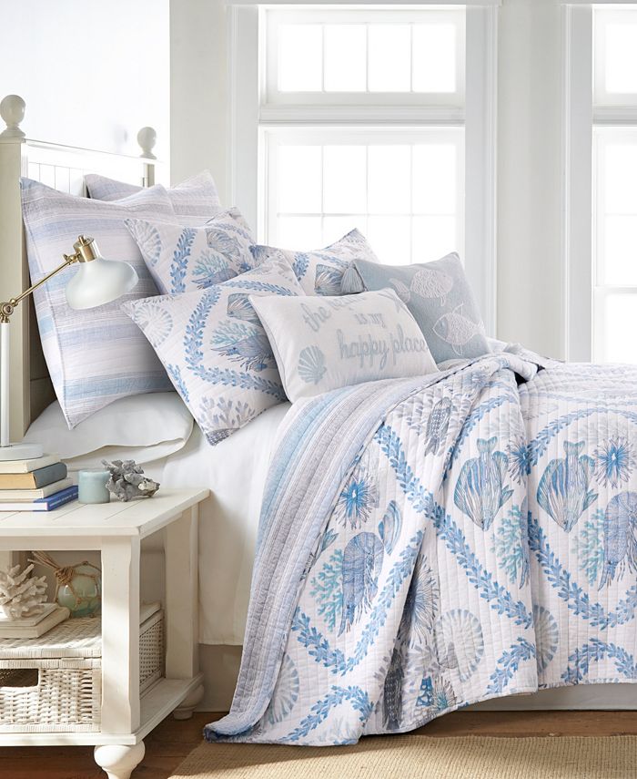 Levtex Home Sonesta Beach Happy Place Decorative Pillow, 12" x 24