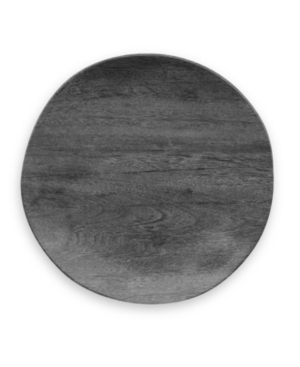 Tarhong Faux Real Blackened Wood Dinner, 10.5" Set Of 6 In Blackened Wood Gray