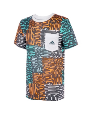 adidas Big Boys Short Sleeve Allover Print Tee