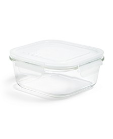 3.4-Cup Square Glass Food Storage Container, Created for Macy's