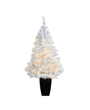 Artificial Christmas Tree with 100 Lights and 252 Bendable Branches