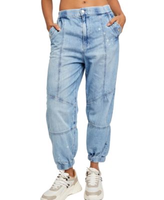 Free People Revival Cotton Denim Jogger Pants Macy s