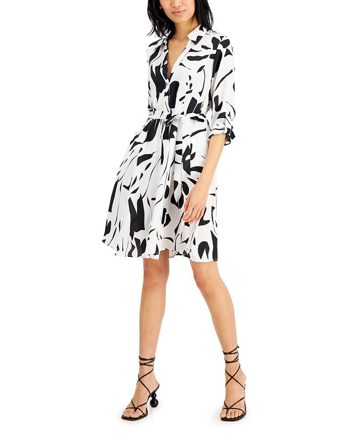 INC International Concepts Printed Shirtdress, Created for Macy's - Macy's