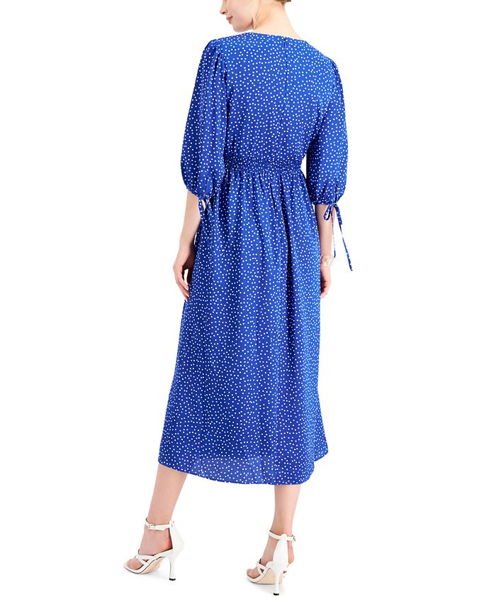 Taylor Printed Smocked-Waist Dress - Macy's