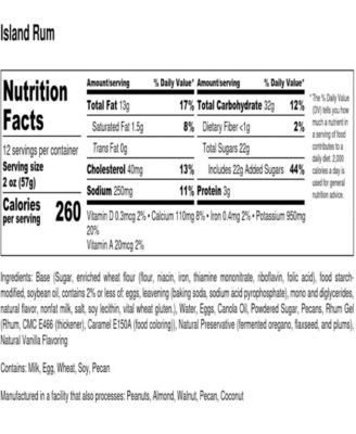 Island Rum Bundt Cake, 24 oz