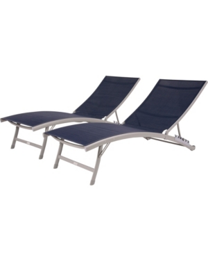 Vivere Clearwater Lounger Set, 2 Piece In Navy
