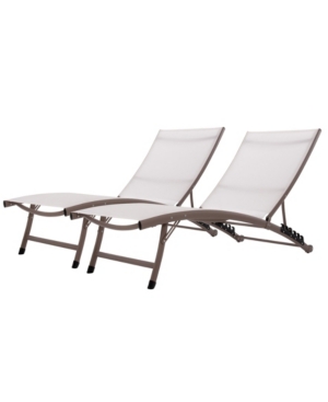 Vivere Clearwater Lounger Set, 2 Piece In Pearl