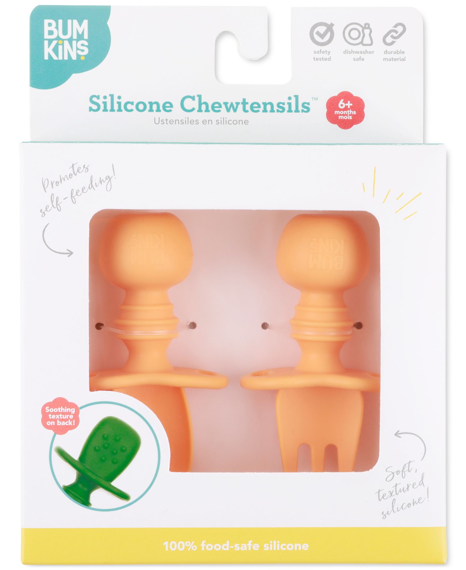 Baby Boys or Baby Girls Silicone Chewtensils