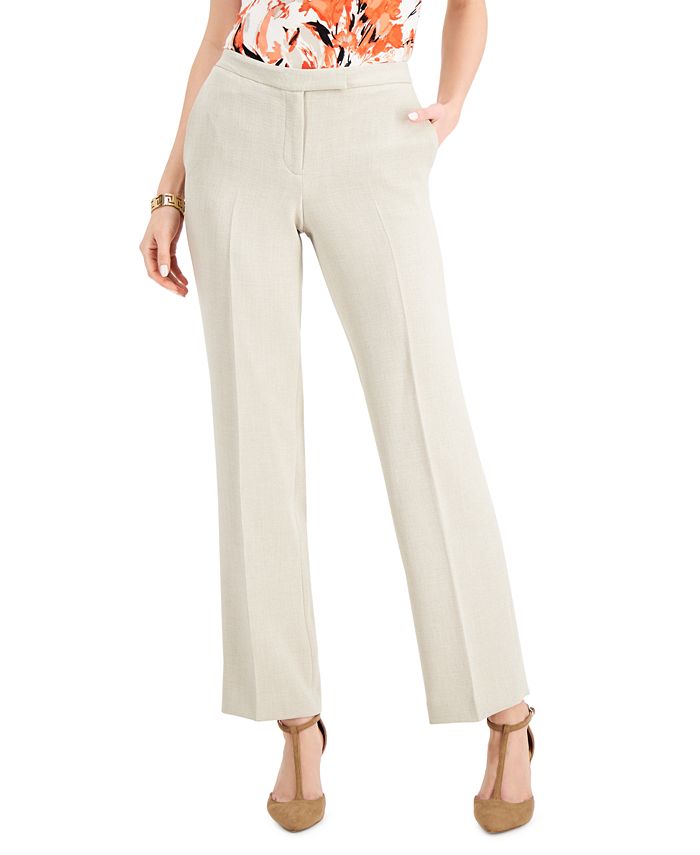 Kasper Petite Stretch Crepe Mid-Rise Ankle Pants - Macy's