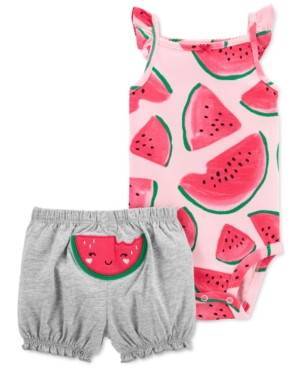 Baby Girls 2-Piece Bodysuit and Short Set