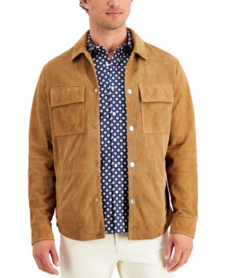 michael kors suede shirt jacket